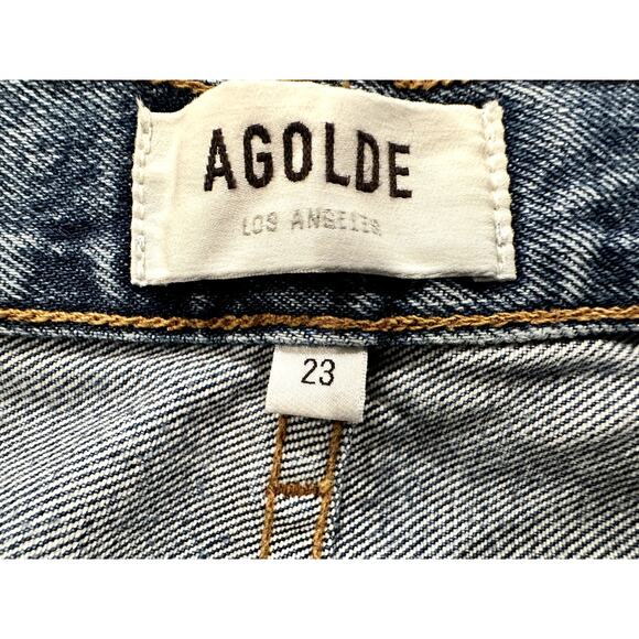 AGOLDE – Fold High Rise Slim Wide Leg Jeans (Navigate) – 23 - Picture 2 of 7